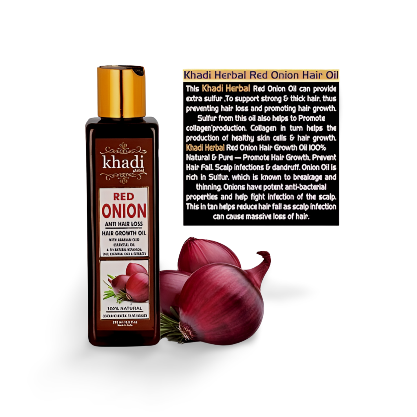 Khadi Red Onion Oil