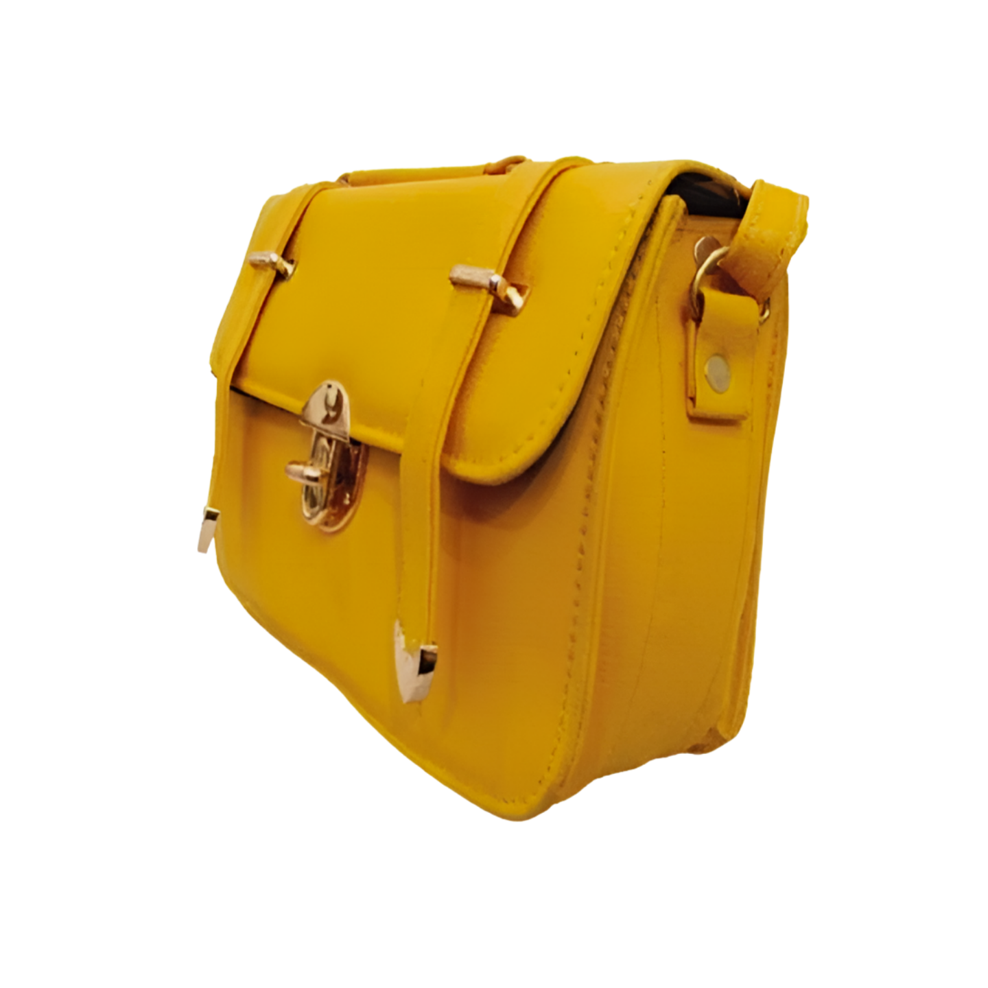 Yellow Rexine Purse