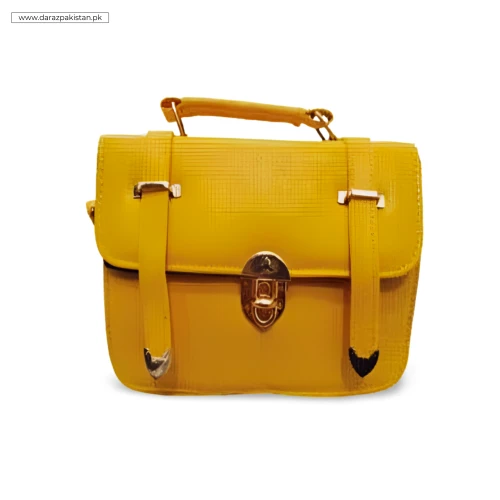 Yellow Rexine Purse
